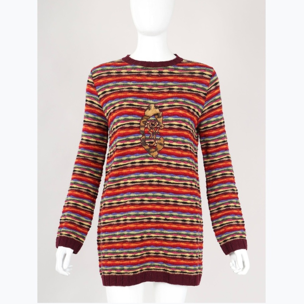 Vntg JC DE CASTELBAJAC Rainbow Stp Sweater Sz M/L